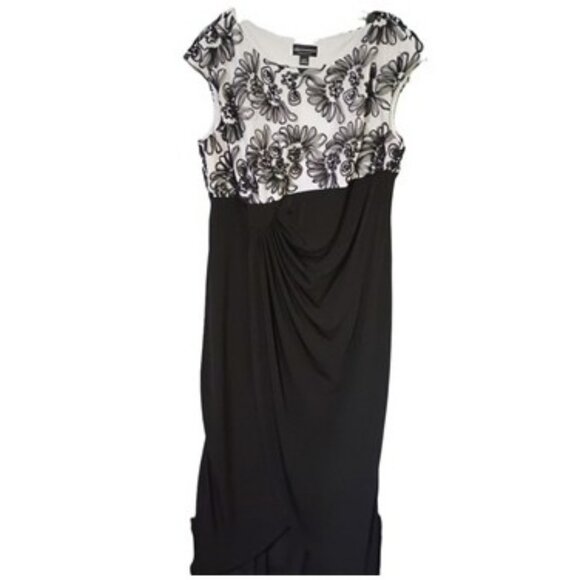 EUC: Connected Apparel Sze 14W Black & White Formal Dress - Picture 9 of 9